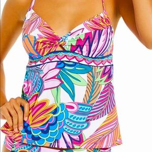 Trina Turk boho printed tankini top